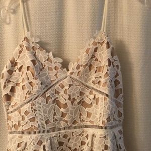 Nude and White Cocktail Dress